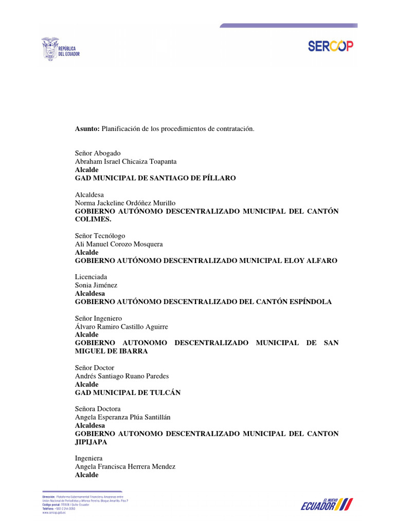 Sercop Sercop 2026 0016 of | PDF | Gobernancia | Esfera pública