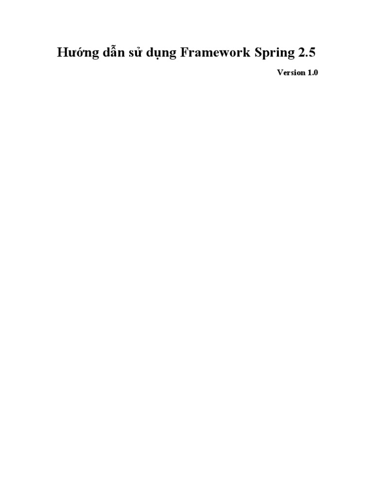 Huong Dan Su Dung Spring Framework | PDF