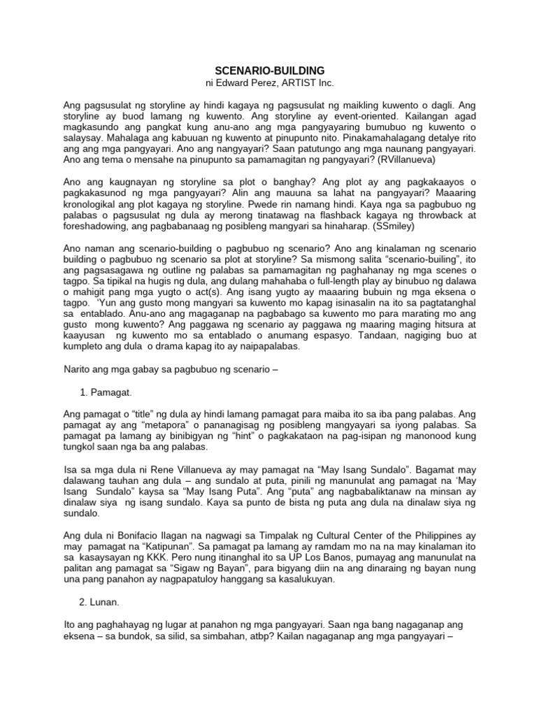 Scenario Building | PDF