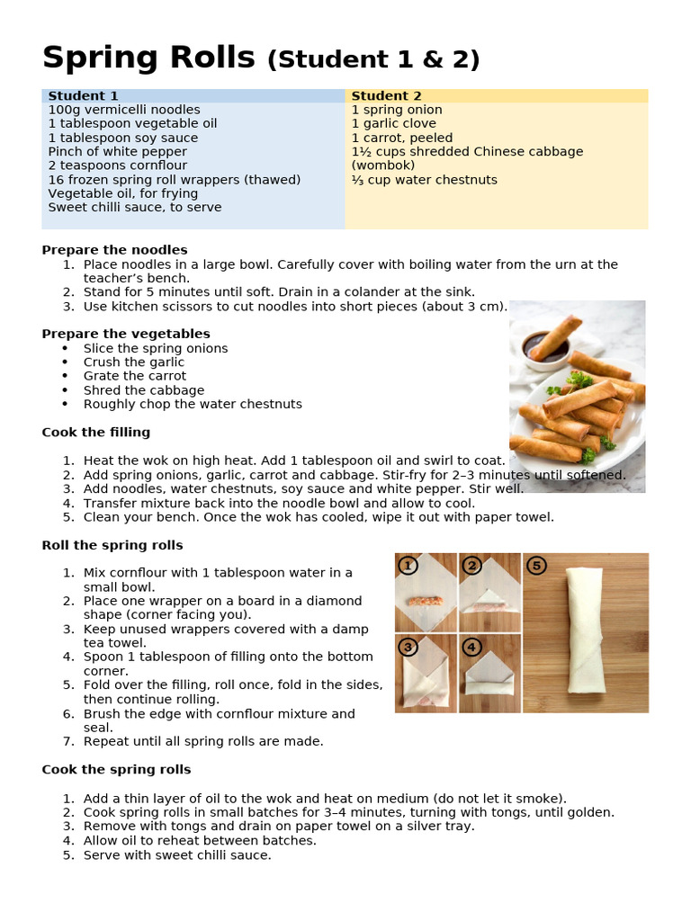 Spring Rolls and Dumplings | PDF | Stir Frying | Cuisine