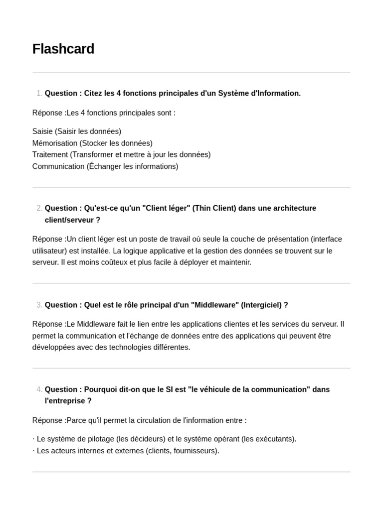 Flash Card | PDF | Serveur (Informatique) | Virtualisation