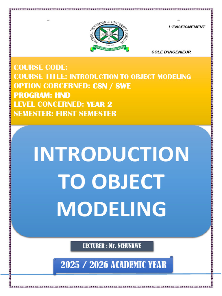 Intro To Object Modeling 2025 | PDF | Use Case | Unified Modeling Language