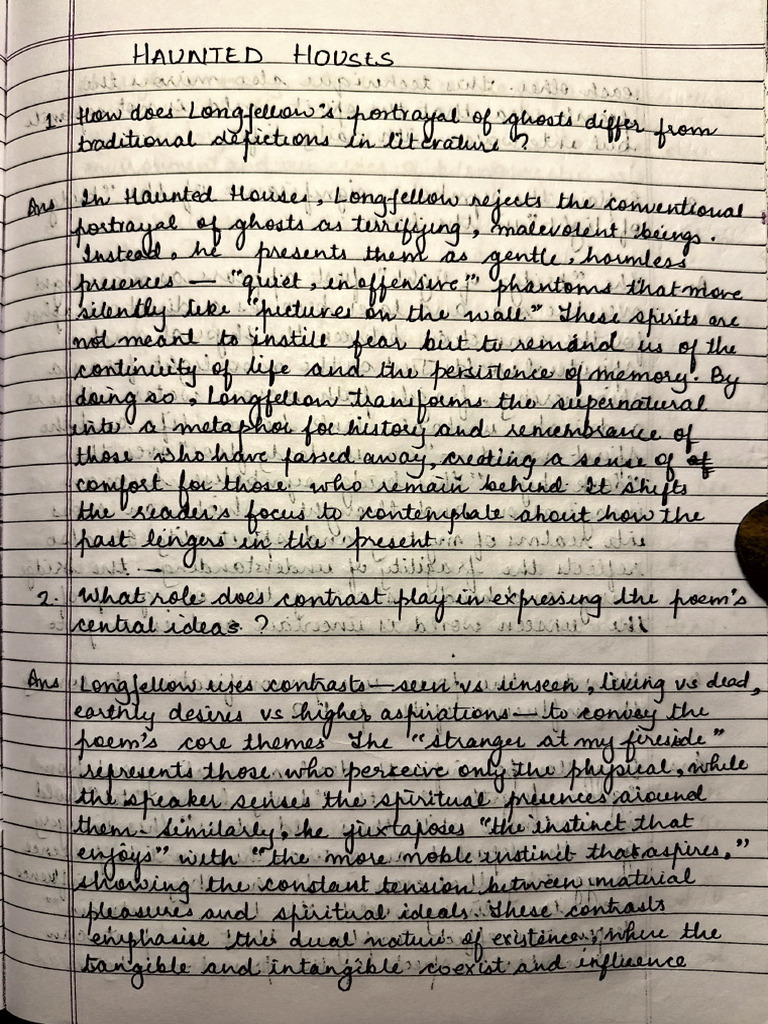 Haunted Houses Notes | PDF
