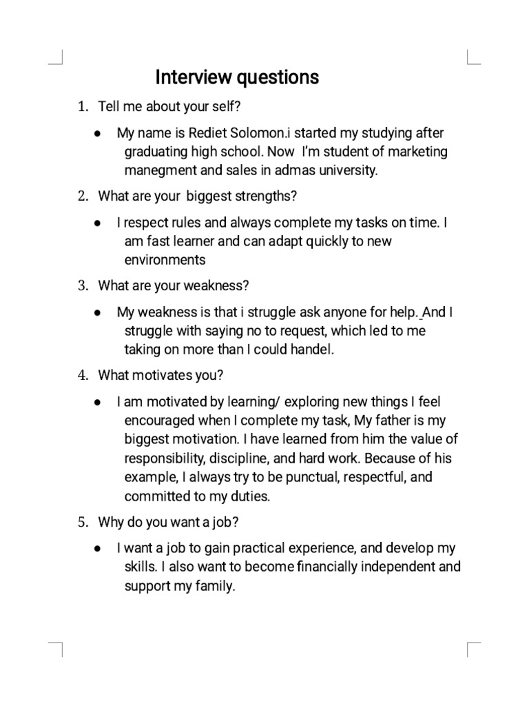 Interview Questions | PDF