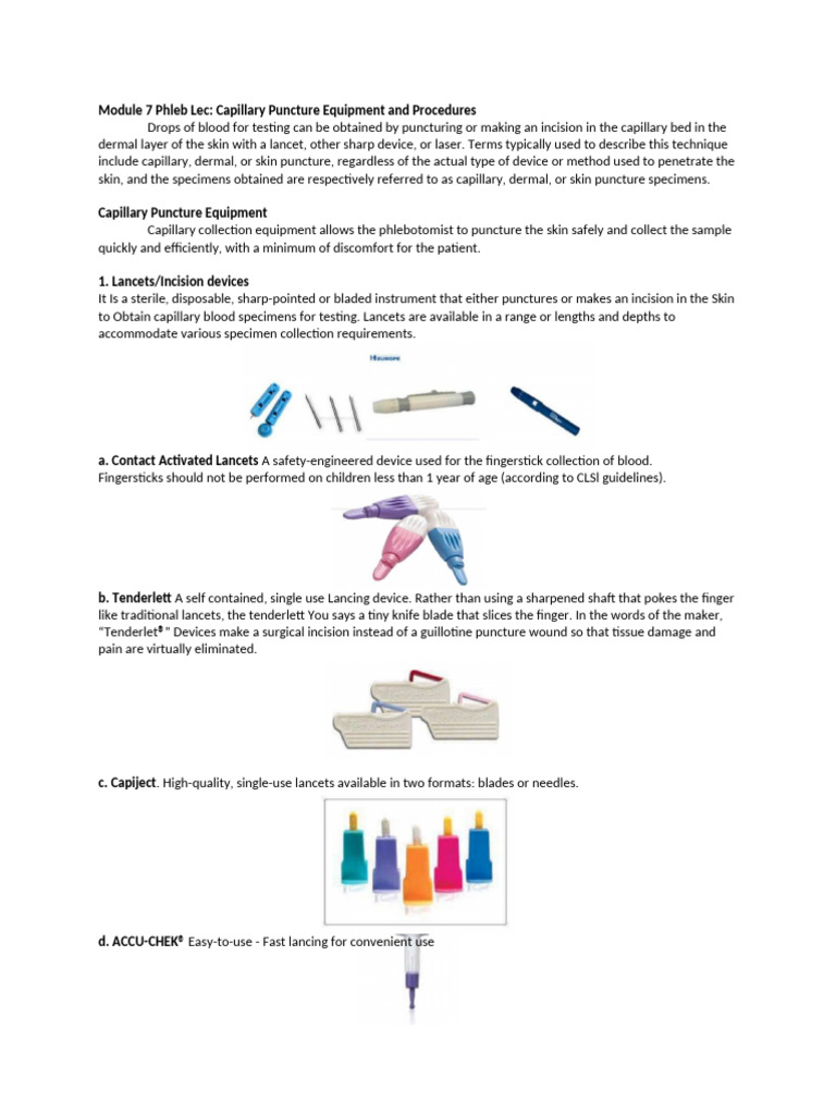 Module 7 Phleb Lec Final | PDF | Blood | Tissue (Biology)