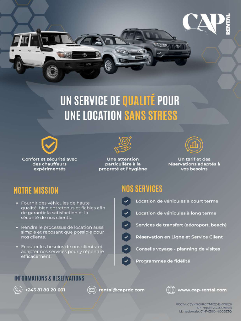 CAP Rental - Tarifs & Conditions - 2024 | PDF