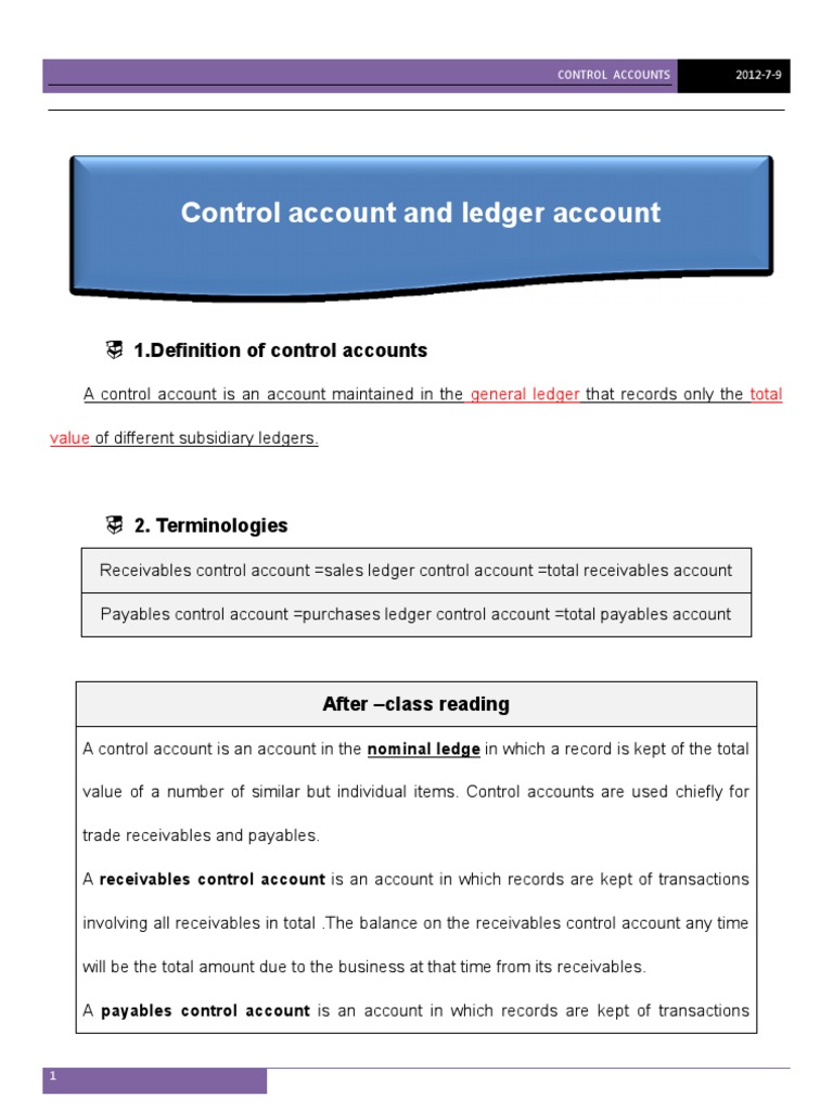 Control Account Debits And Credits Bookkeeping Free 30day Trial