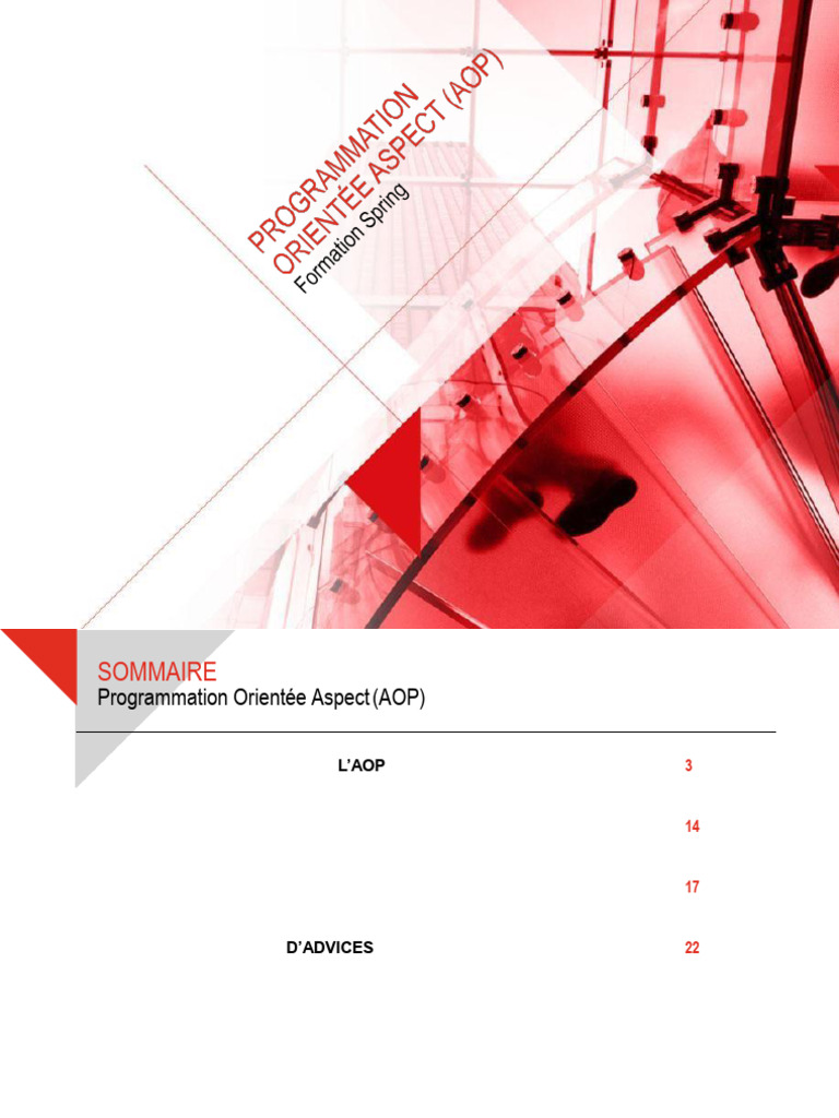 06 - Programmation Orientée Aspect (AOP) | PDF | Java (Langage de ...