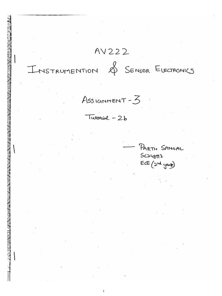 Tutorial 2b Sensors | PDF