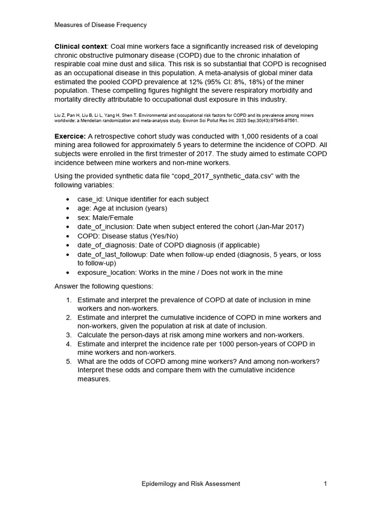 COPD in Coal Mining Area | PDF | Chronic Obstructive Pulmonary Disease ...