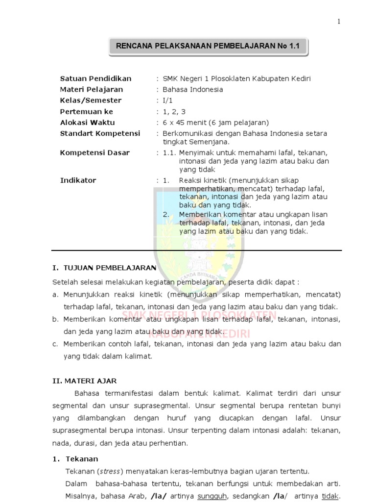 Contoh Rpp Bahasa Indonesia Kelas 1 Kurikulum Merdeka Huruf IMAGESEE