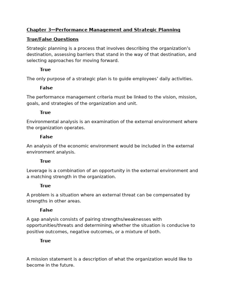 4155 Strategic Planning c3 | PDF | Strategic Planning | Goal