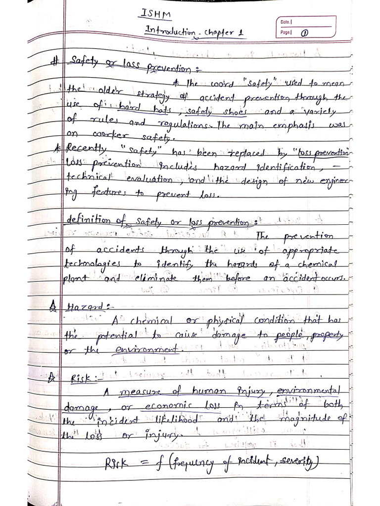 ISHM Complete Notes For End Sem | PDF
