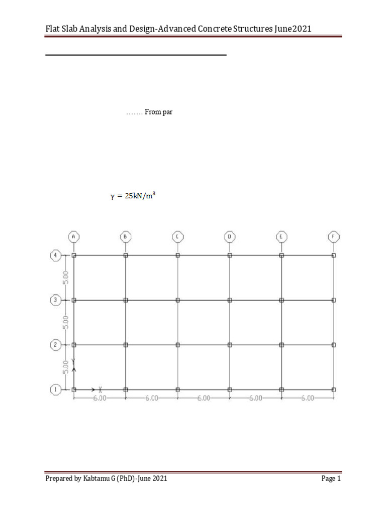 Flat Slab Analysis Example and Project Work Advanced Concrete ...