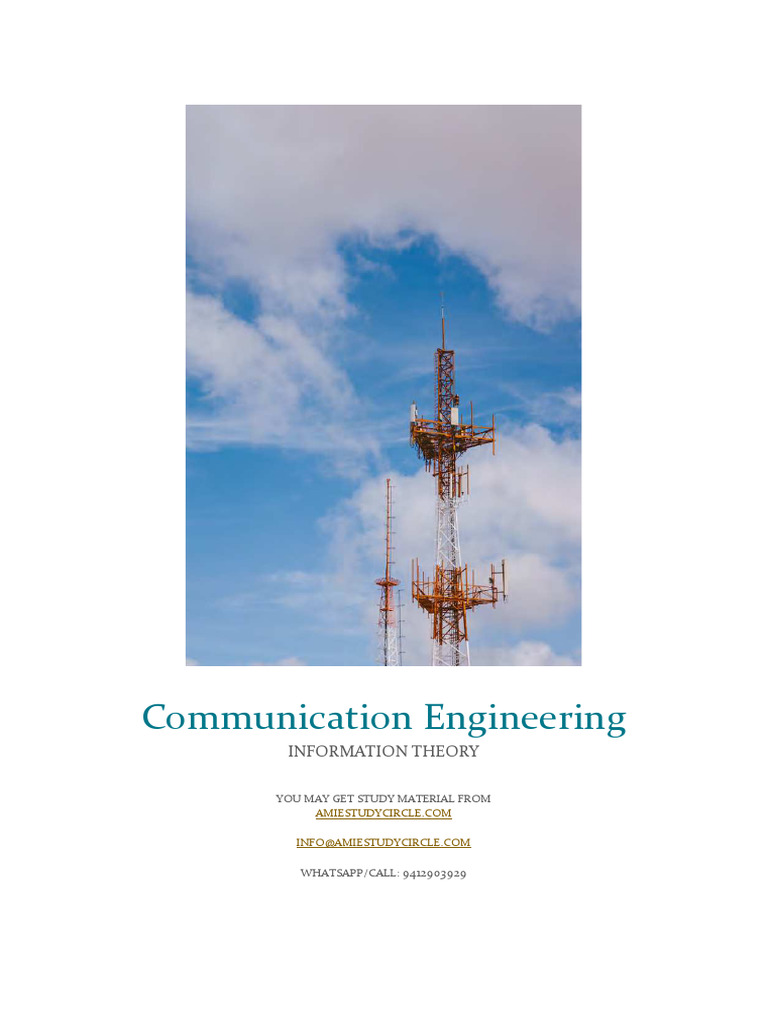 Communication Engineering Information TH | PDF | Sampling (Signal ...