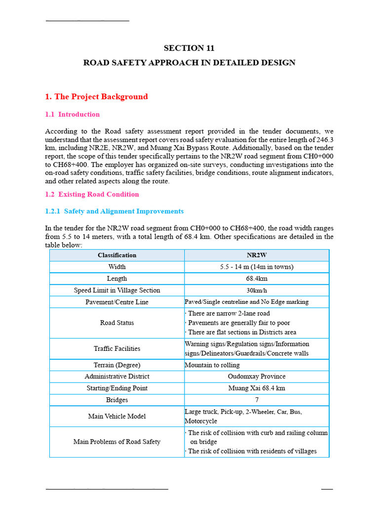 Road Safety Approach in Detailed Design | PDF | Road Safety | Road