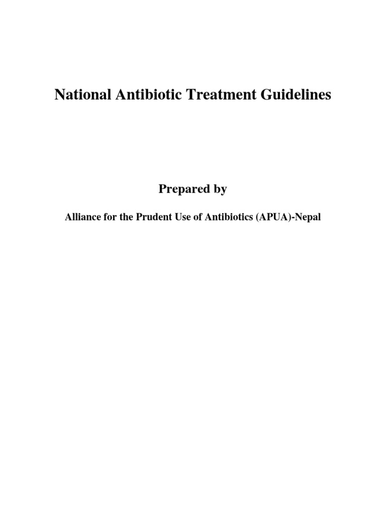 Antibiotic Guidelines PDF Pneumonia Antibiotics