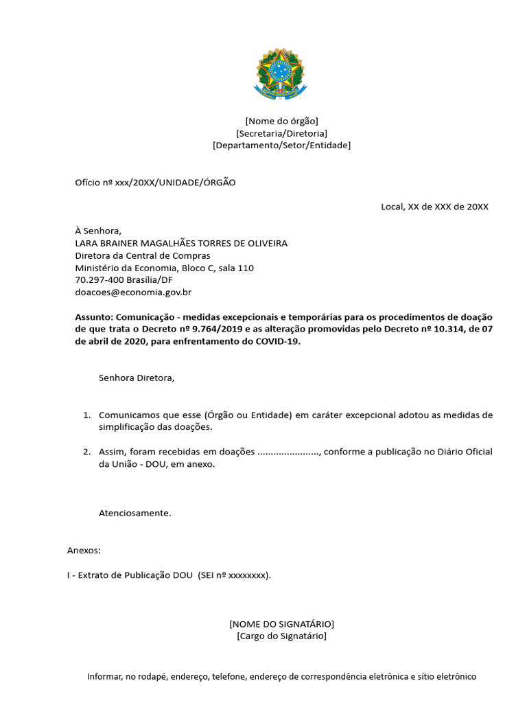 1 Modelo Oficio Comunicacao | PDF