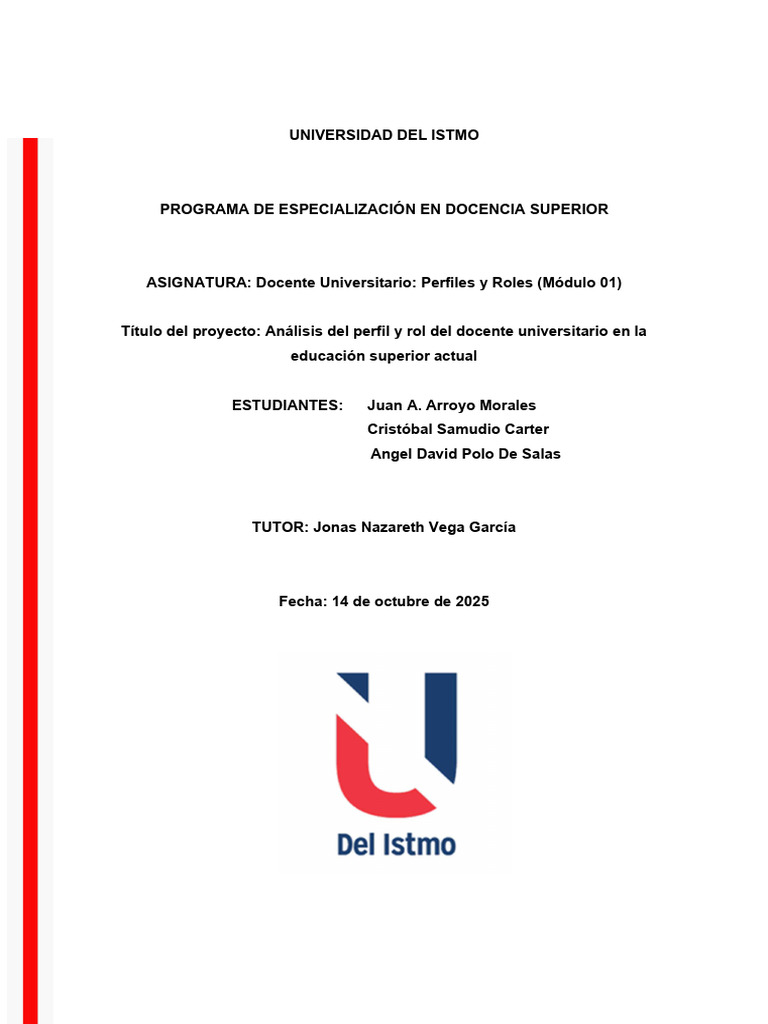 Actividad 01 - Análisis Del Perfil y Rol Docente - Final | PDF ...