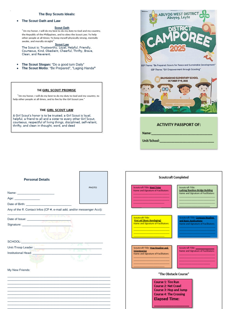 Scouting Activity Passport | PDF | Scouting | Outdoor Recreation
