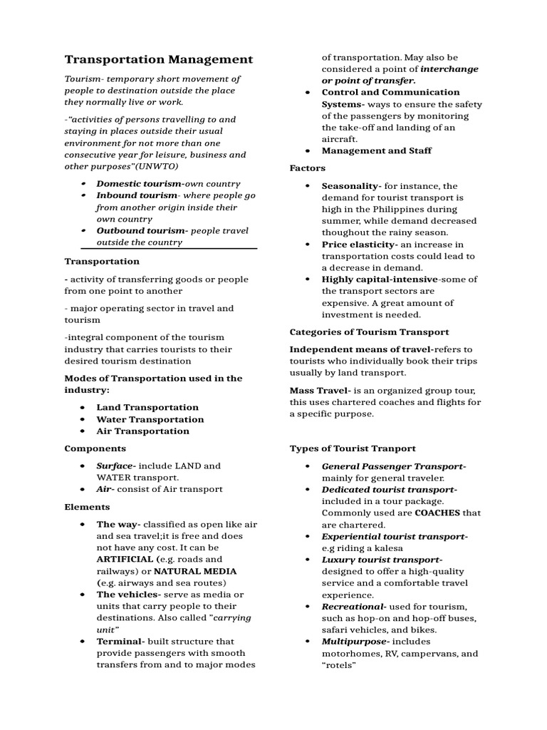 Transportation Management | PDF | Bus | Airport