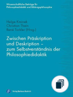 Wissenschaftliche Beiträge zur Philosophiedidaktik und Bildungsphilosophie