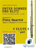 Unter Donner und Blitz for Flute Quartet