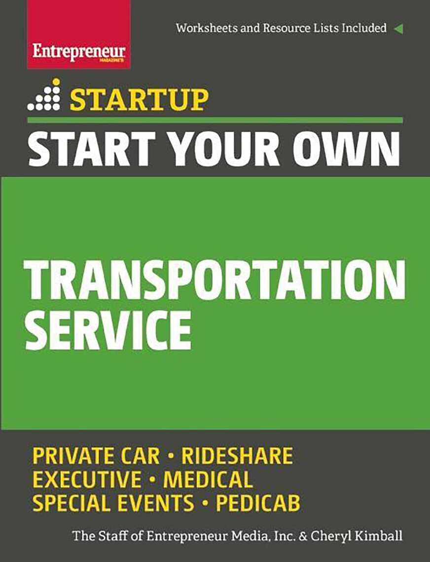 Start Your Own Transportation Service by The Staff of Entrepreneur ...