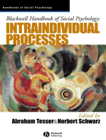 Blackwell Handbook of Social Psychology: Intraindividual Processes