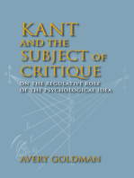 Kant and the Subject of Critique: On the Regulative Role of the Psychological Idea