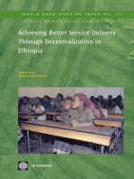 Achieving Better Service Delivery Through Decentralization in Ethiopia