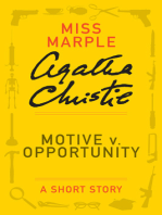 Motive v. Opportunity: A Miss Marple Short Story