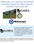 McKenney's, Inc. Receives 2013 GASFA Innovation Award For Water Capture and Well Project with GBI   