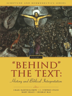 'Behind' the Text: History and Biblical Interpretation