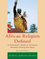 African Religion Defined: A Systematic Study of Ancestor Worship among the Akan