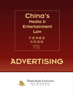 China's Media & Entertainment Law: Advertising: 2013 Edition