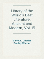 Library of the World's Best Literature, Ancient and Modern, Vol. 15