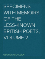 Specimens with Memoirs of the Less-known British Poets, Volume 2