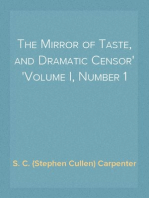 The Mirror of Taste, and Dramatic Censor
Volume I, Number 1