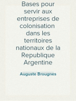 Bases pour servir aux entreprises de colonisation  dans les territoires nationaux de la Republique Argentine