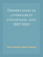 Derniers essais de littérature et d'esthétique