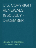 U.S. Copyright Renewals, 1950 July - December