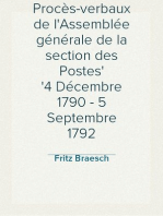 Procès-verbaux de l'Assemblée générale de la section des Postes
4 Décembre 1790 - 5 Septembre 1792