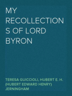 My Recollections of Lord Byron