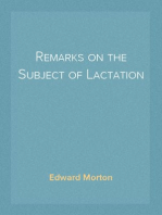 Remarks on the Subject of Lactation