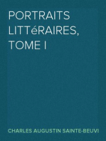 Portraits littéraires, Tome I