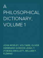 A Philosophical Dictionary, Volume 1