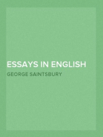 Essays in English Literature, 1780-1860