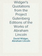 Widger's Quotations from the Project Gutenberg Editions of the Works of Abraham Lincoln