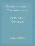 Contestaciones y Consideraciones
Al Pueblo y Congreso Norte-Americanos